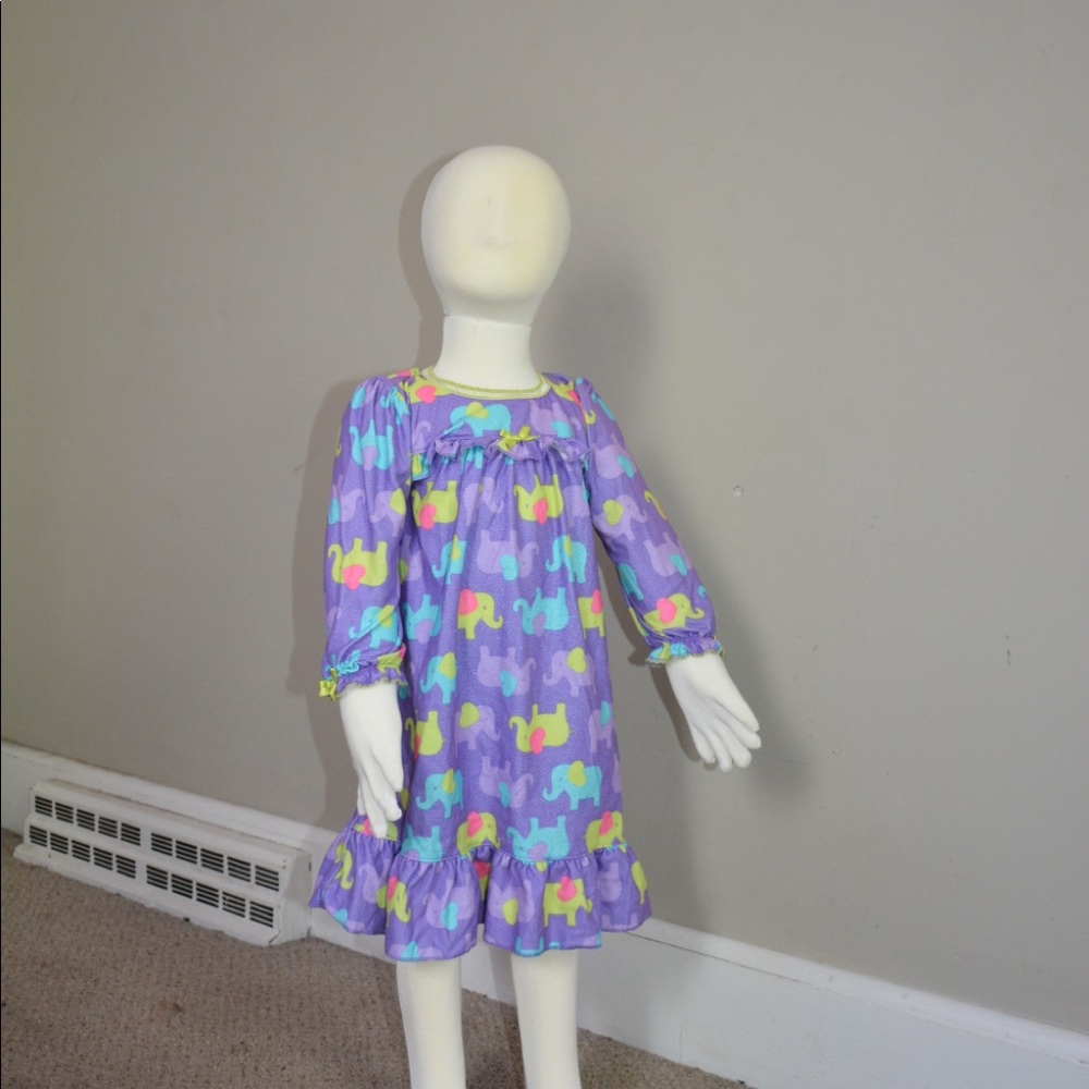 Girl’s Purple Elephant Nightgown